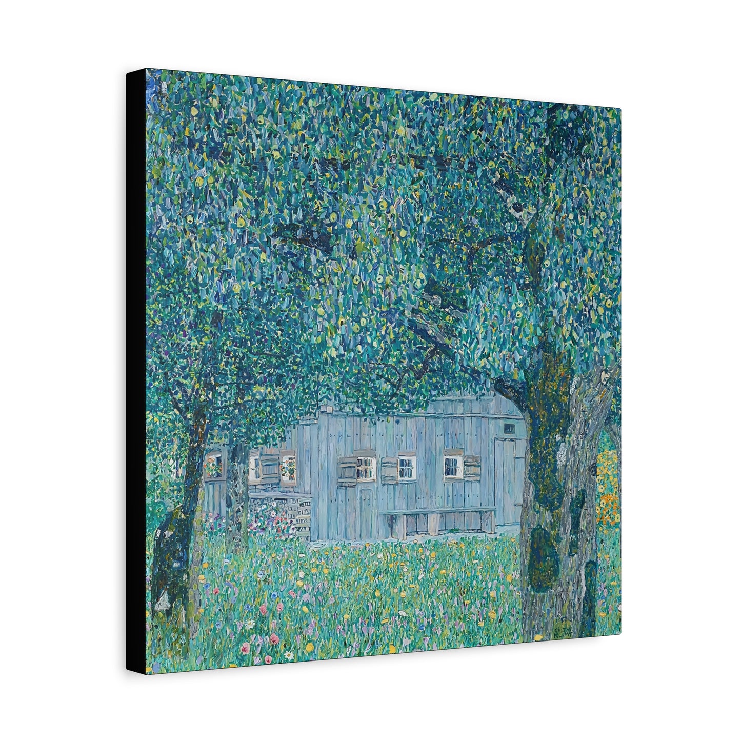 Bauernhaus in Buchberg (1911)  by Gustav Klimt / Reproduction Fine Art sur Toile / Flanc Large Epaisseur 3.2 cm - 1.25 inch