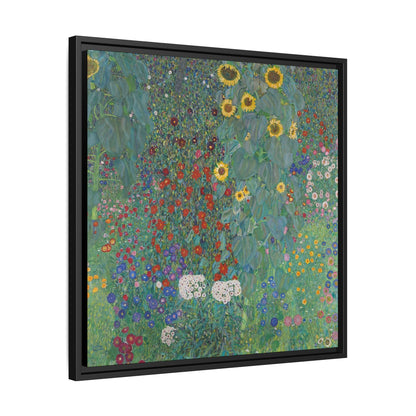 Cottage garden with sunflowers (1907) by Gustav Klimt / Toile encadrée sur caisse américaine