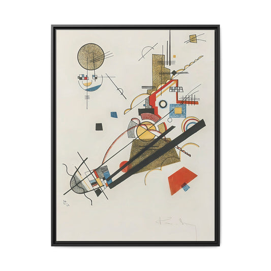 Frohlicher Augsteig (1923) by Wassily Kandinsky / Toile encadrée sur caisse américaine