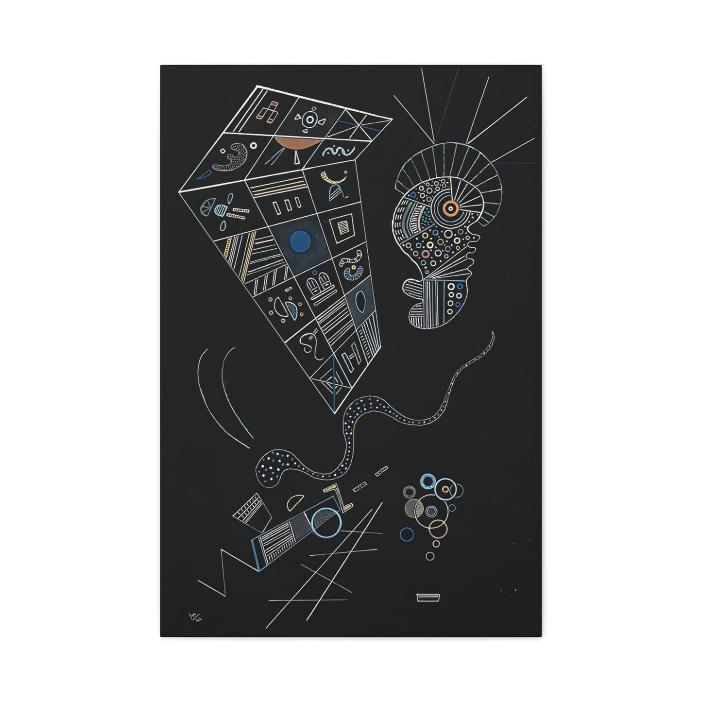 Ohne titel (1941) by Wassily Kandinsky / Reproduction Fine Art sur Toile / Epaisseur 3.2 cm - 1.25 inch