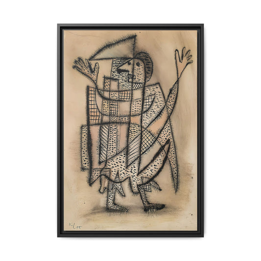 Maske mit Sense (1927) by Paul Klee / Toile encadrée sur caisse américaine