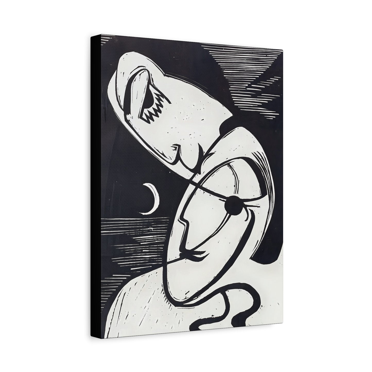 The Kiss (1930) by Ernst Ludwig Kirchner / Reproduction Fine Art sur Toile /  Epaisseur 3.2 cm - 1.25 inch