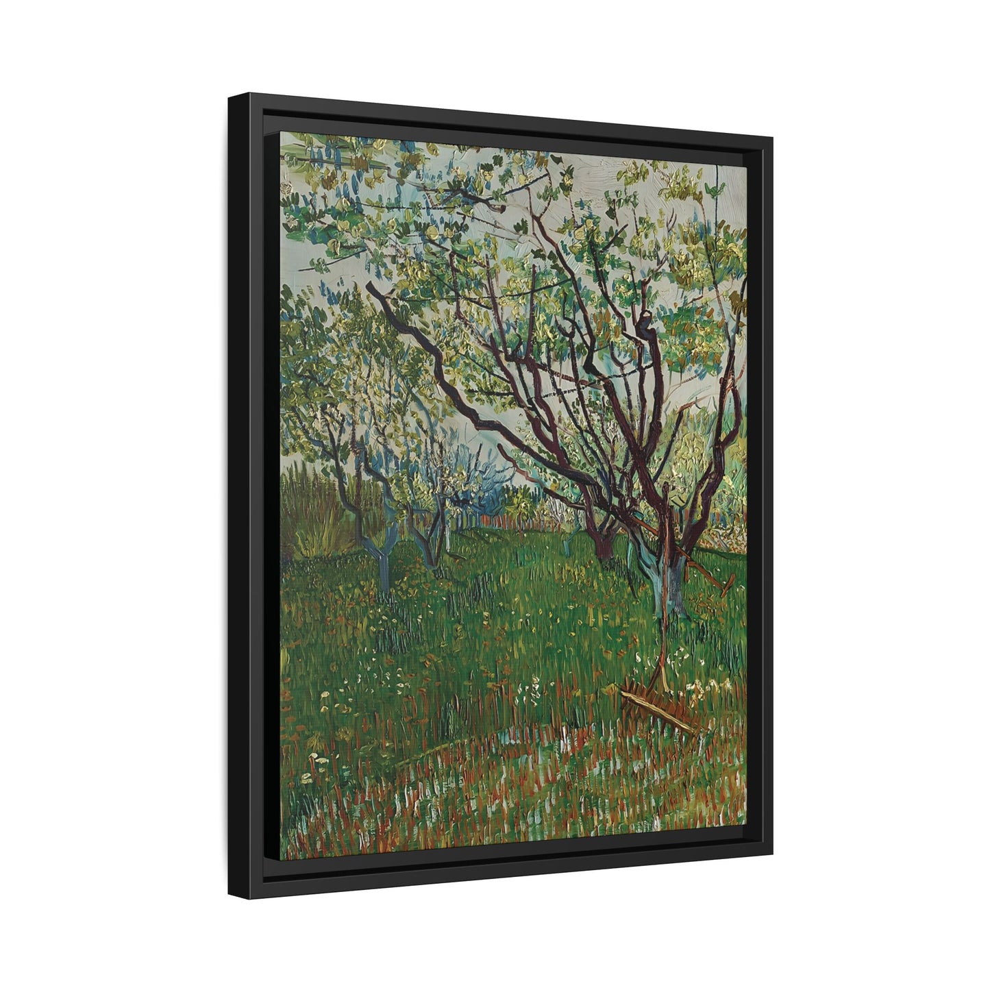 The Flowering Orchard (1888) by Vincent van Gogh / Toile encadrée sur caisse américaine