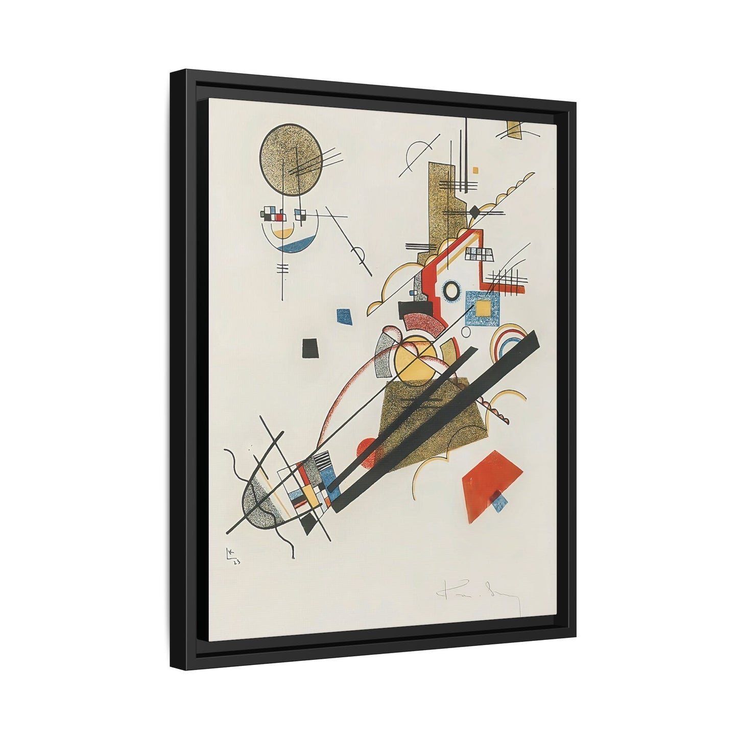 Frohlicher Augsteig (1923) by Wassily Kandinsky / Toile encadrée sur caisse américaine