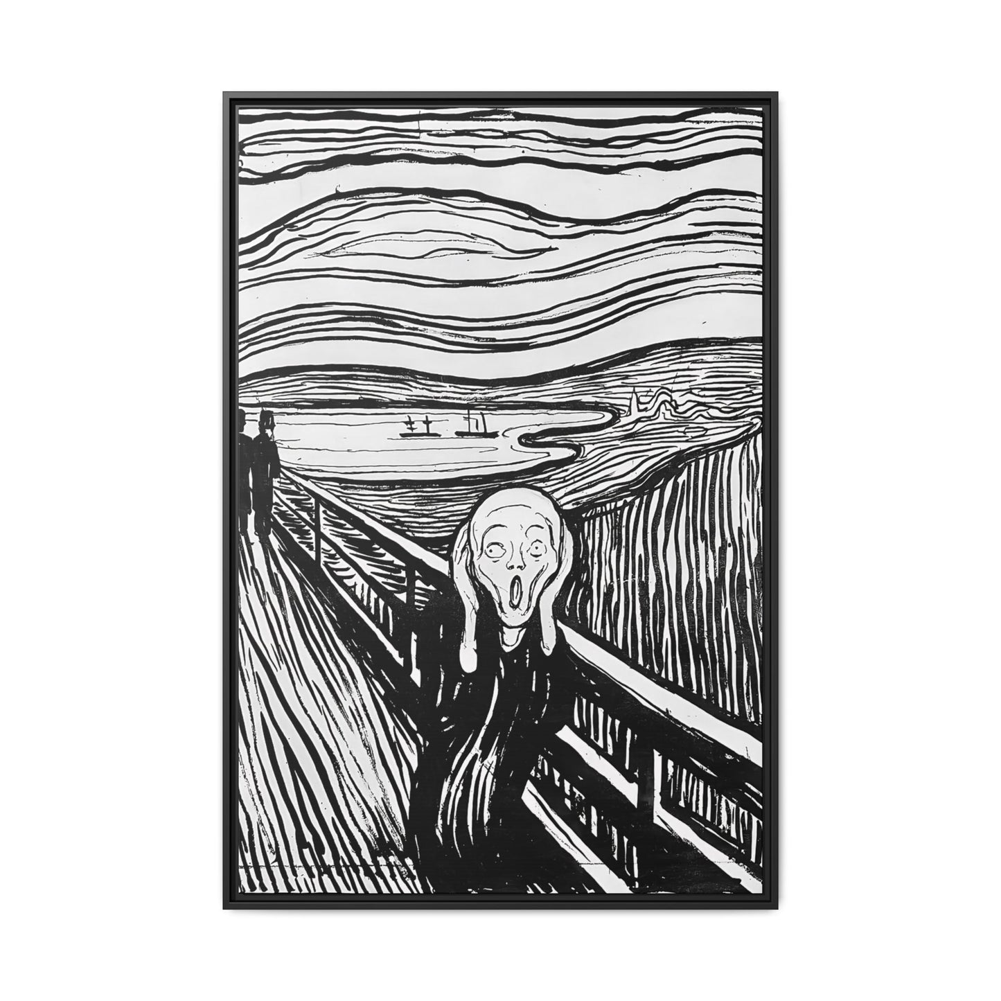 The Scream (1895) by Edvard Munch  / Toile encadrée sur caisse américaine