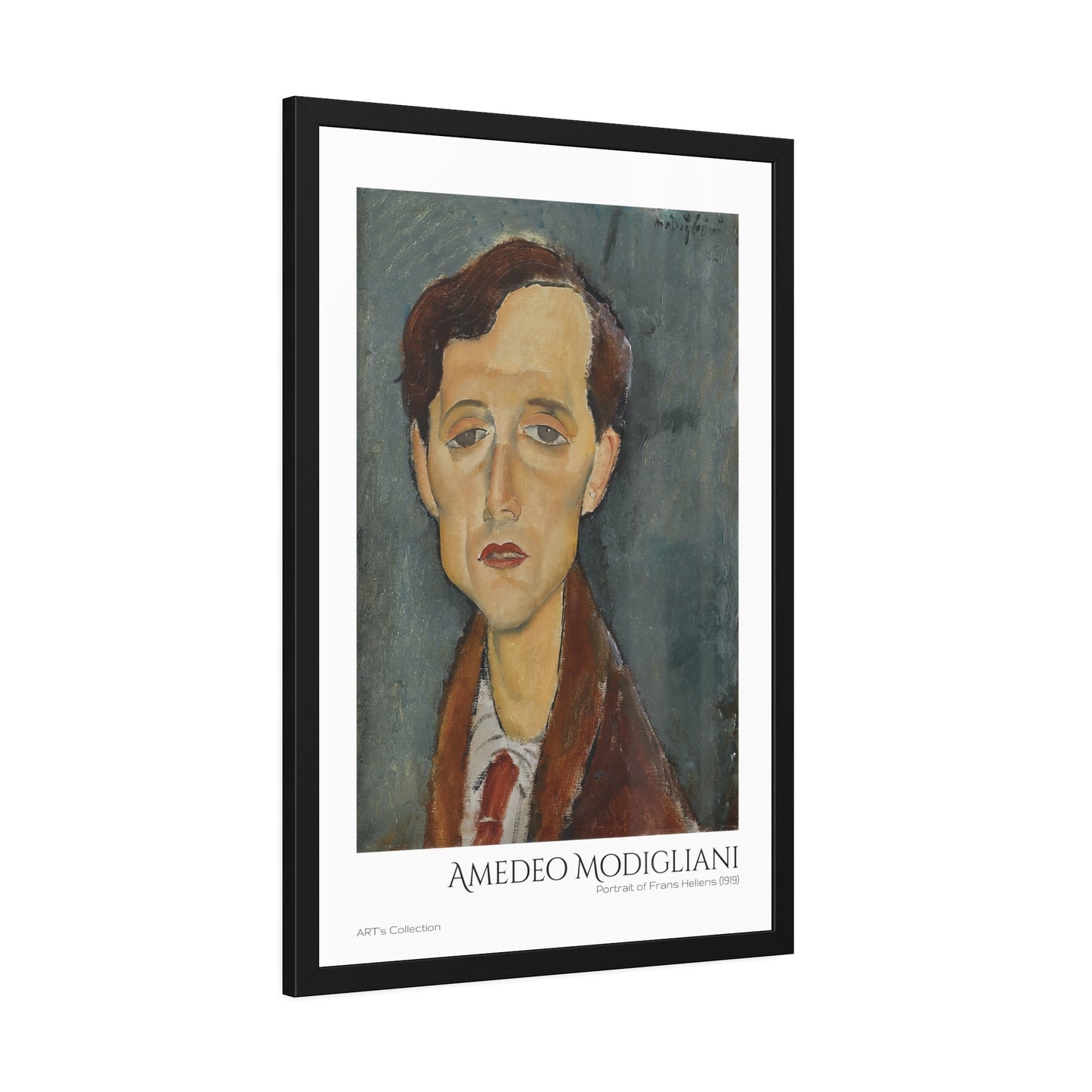 Portrait of Frans Hellens (1919) by Amedeo Modigliani  / Affiche Encadrée série ART's Collection