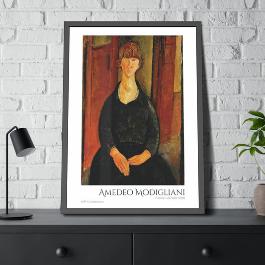 Flower Vendor (1919) by Amedeo Modigliani  / Affiche Encadrée série ART's Collection