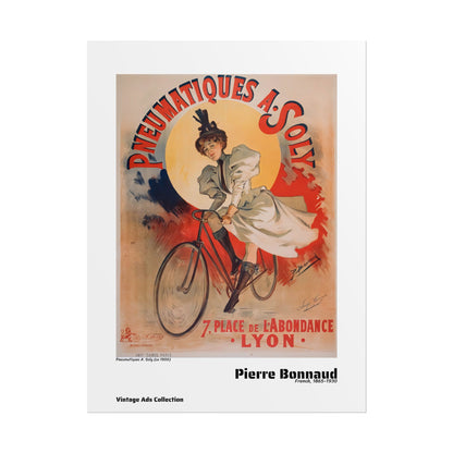 Pneumatiques A. Soly (ca 1900) by Pierre Bonnaud / Affiche imprimée - Série Vintage Ads Collection