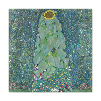 Sunflowers (1883) by Gustav Klimt / Reproduction Fine Art sur Toile / Flanc Large Epaisseur 3.2 cm - 1.25 inch