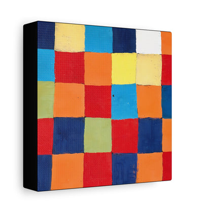 Color chart Qu 1 (1930) by Paul Klee / Reproduction Fine Art sur Toile / Large Epaisseur 3.2 cm - 1.25 inch