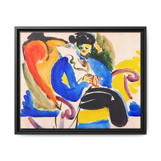 Calligraphic #2 Woman on Chair (1914-1918) by Henry Lyman Saÿen / Toile encadrée sur caisse américaine