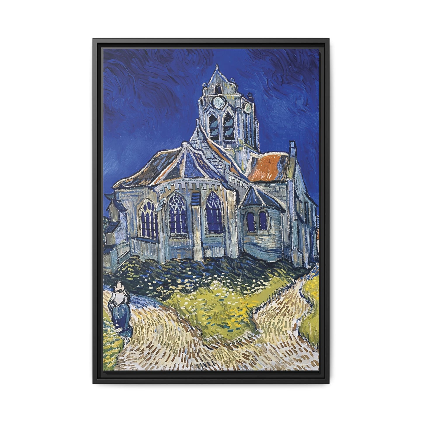 The Church in Auvers-sur-Oise, View from the Chevet (1890) by Vincent van Gogh / Toile encadrée sur caisse américaine