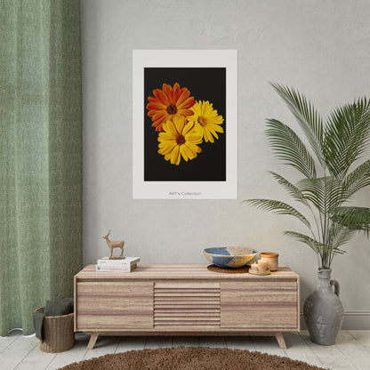 Collection Signature "FLORAL Numéro 4" sur Affiche imprimée - Série ART's Collection