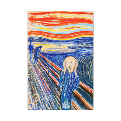 The Scream (1895) color version by Edvard Munch / Reproduction Fine Art sur Toile / Epaisseur 3,2cm - 1'25 po