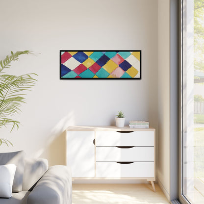 Wassily Kandinsky / Étude des couleurs avec les diamants (1913) / Toile encadrée sur caisse américaine