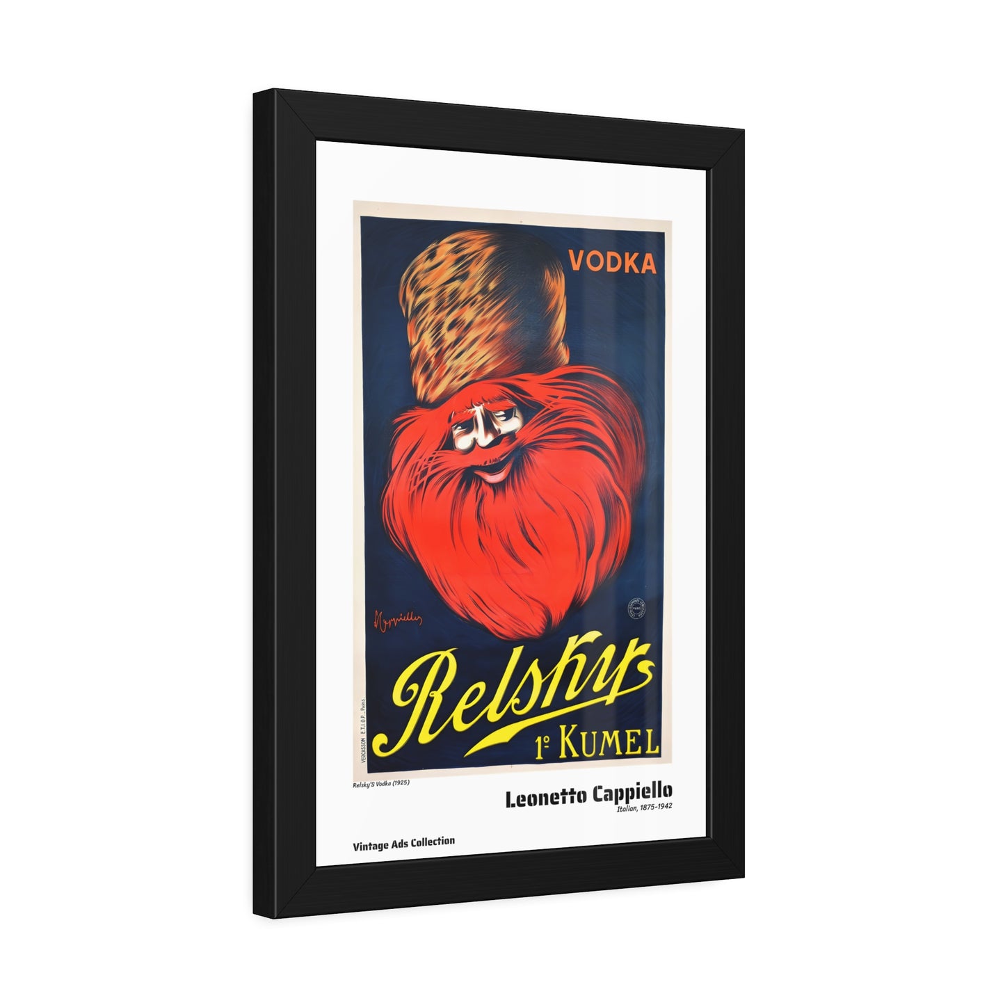 Relsky'S Vodka (1925) by Leonetto Cappiello / Affiche Encadrée Série Vintage Ads Collection