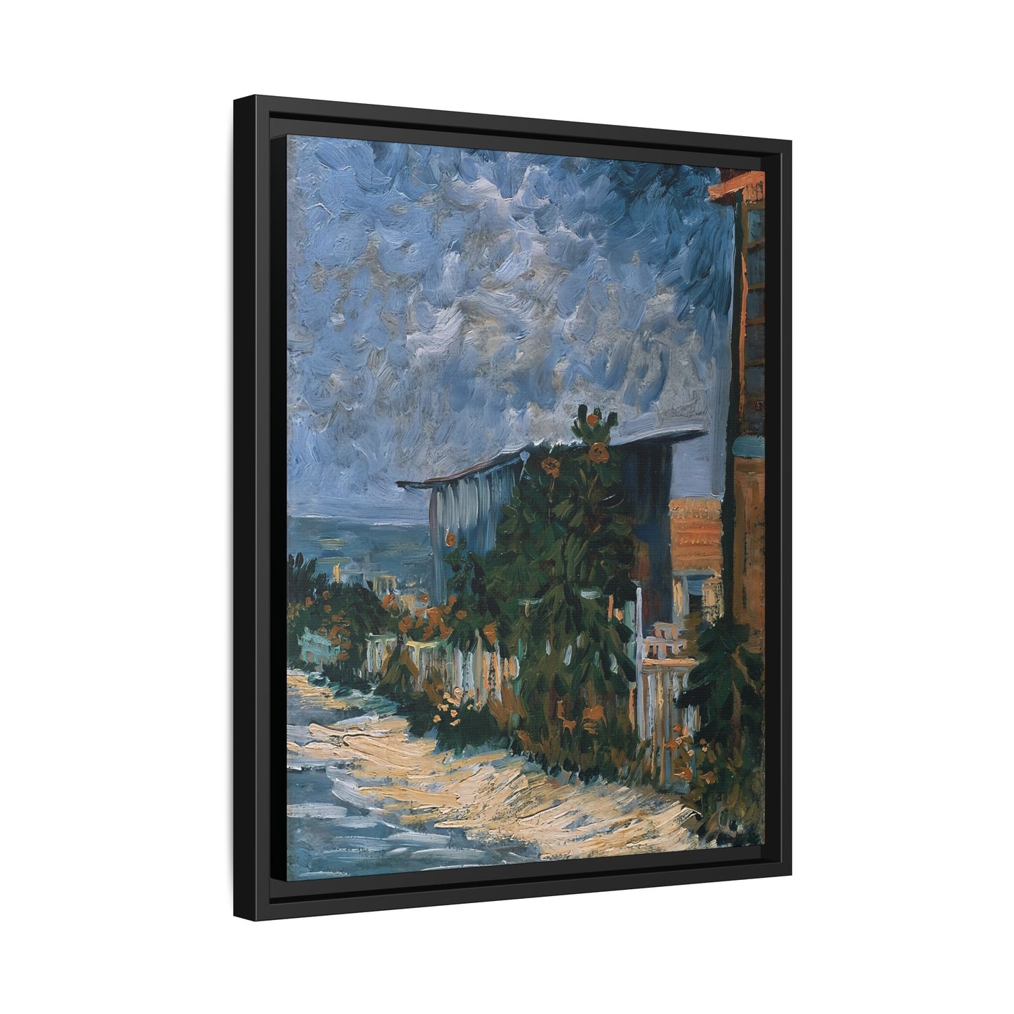 Shelter on Montmartre (1887) by Vincent van Gogh / Toile encadrée sur caisse américaine