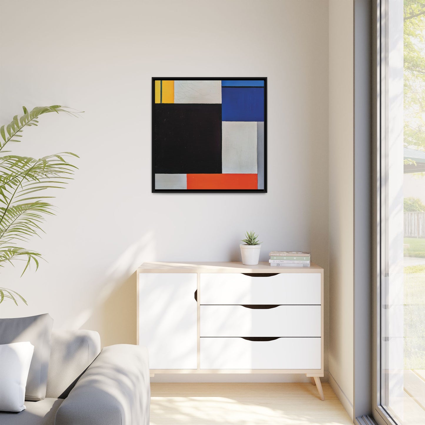Composition XXI (1923) by Theo van Doesburg  / Toile encadrée sur caisse américaine