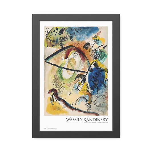 Watercolor IX with black lines (1913) by Wassily Kandinsky / Affiche Encadrée série ART's Collection