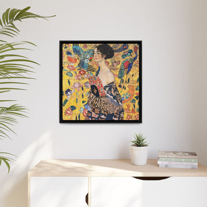 Woman with fan (1917-1918) by Gustav Klimt / Toile encadrée sur caisse américaine