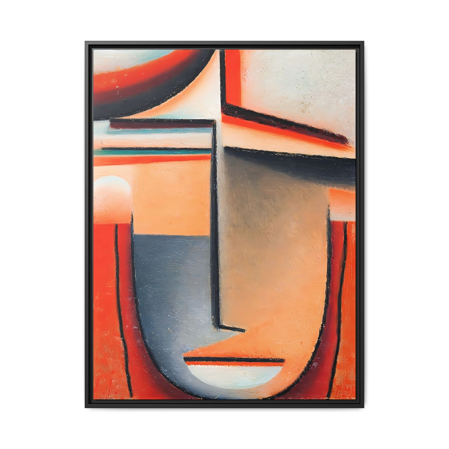 Abstract Head -Tragic (1928) by Alexej von Jawlensky  / Toile encadrée sur caisse américaine