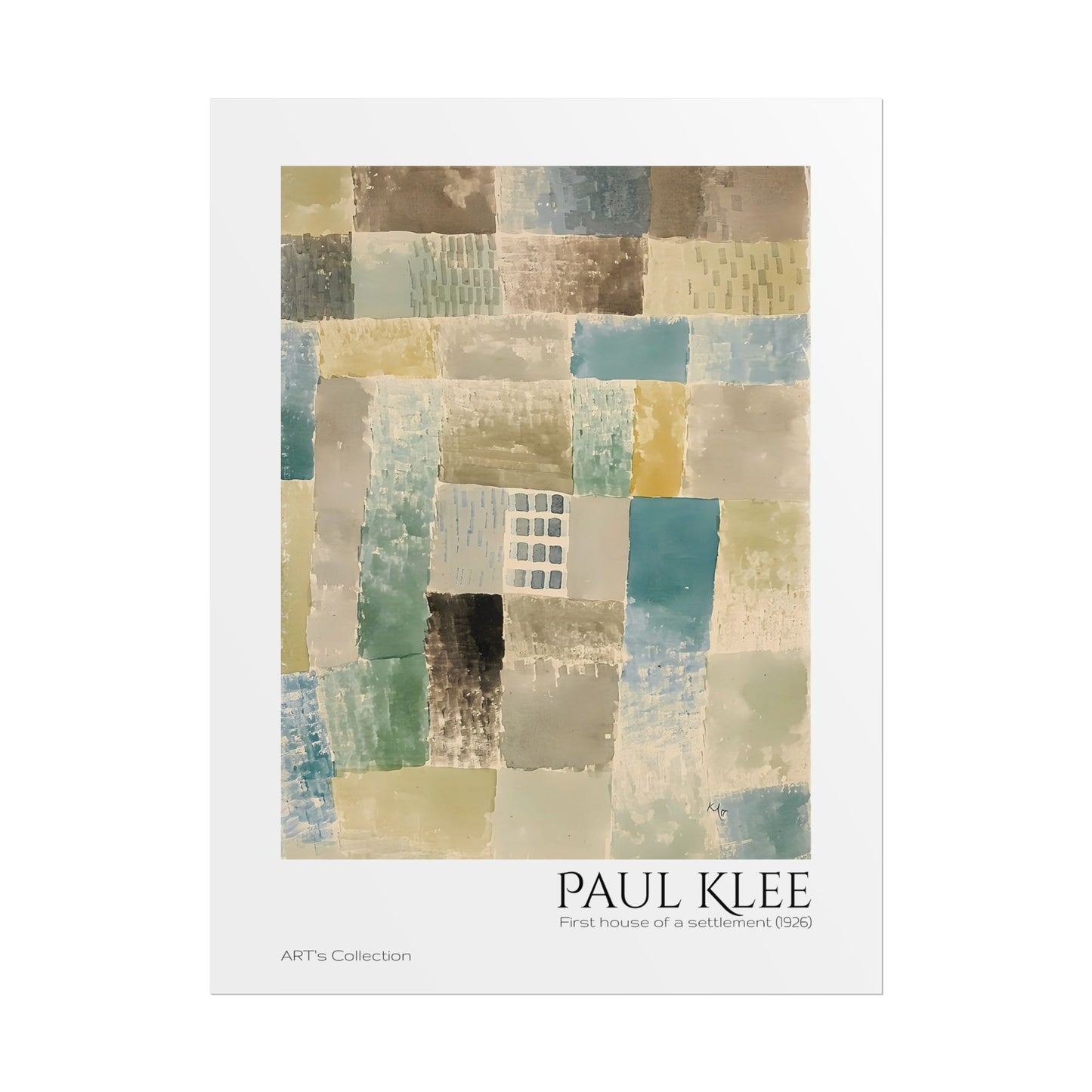First house of a settlement (1926)  by Paul Klee / Affiche imprimée - Série ART's Collection