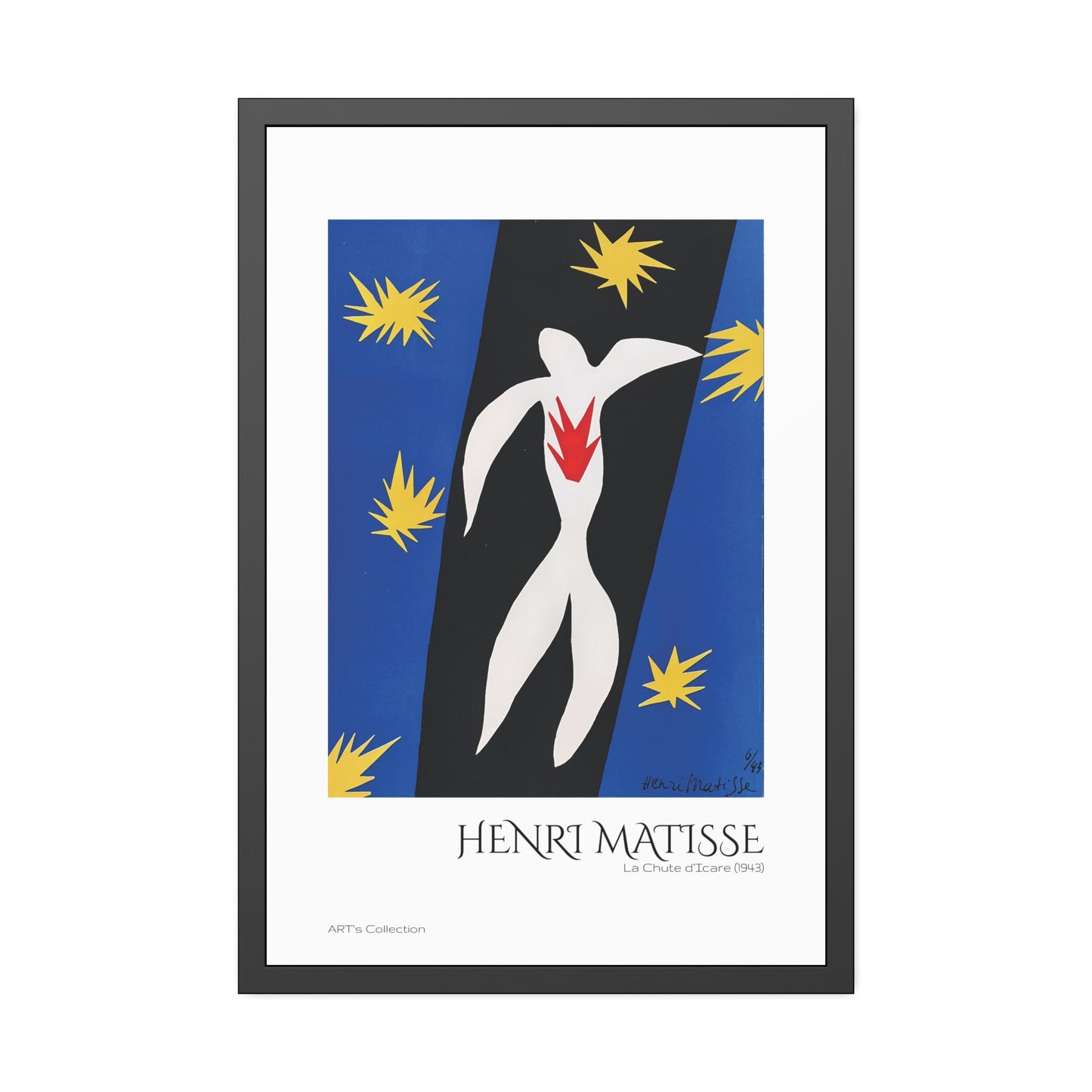 La Chute d'Icare (1943) by Henri Matisse / Affiche Encadrée série ART's Collection