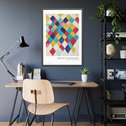 Farbstudie mit Rauten (1913) by Wassily Kandinsky / Affiche Encadrée série ART's Collection