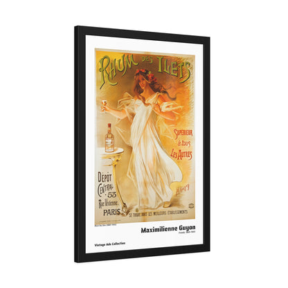 Rhum Des Ilets (1880-1900) by Maximilienne Guyon / Affiche Encadrée Série Vintage Ads Collection