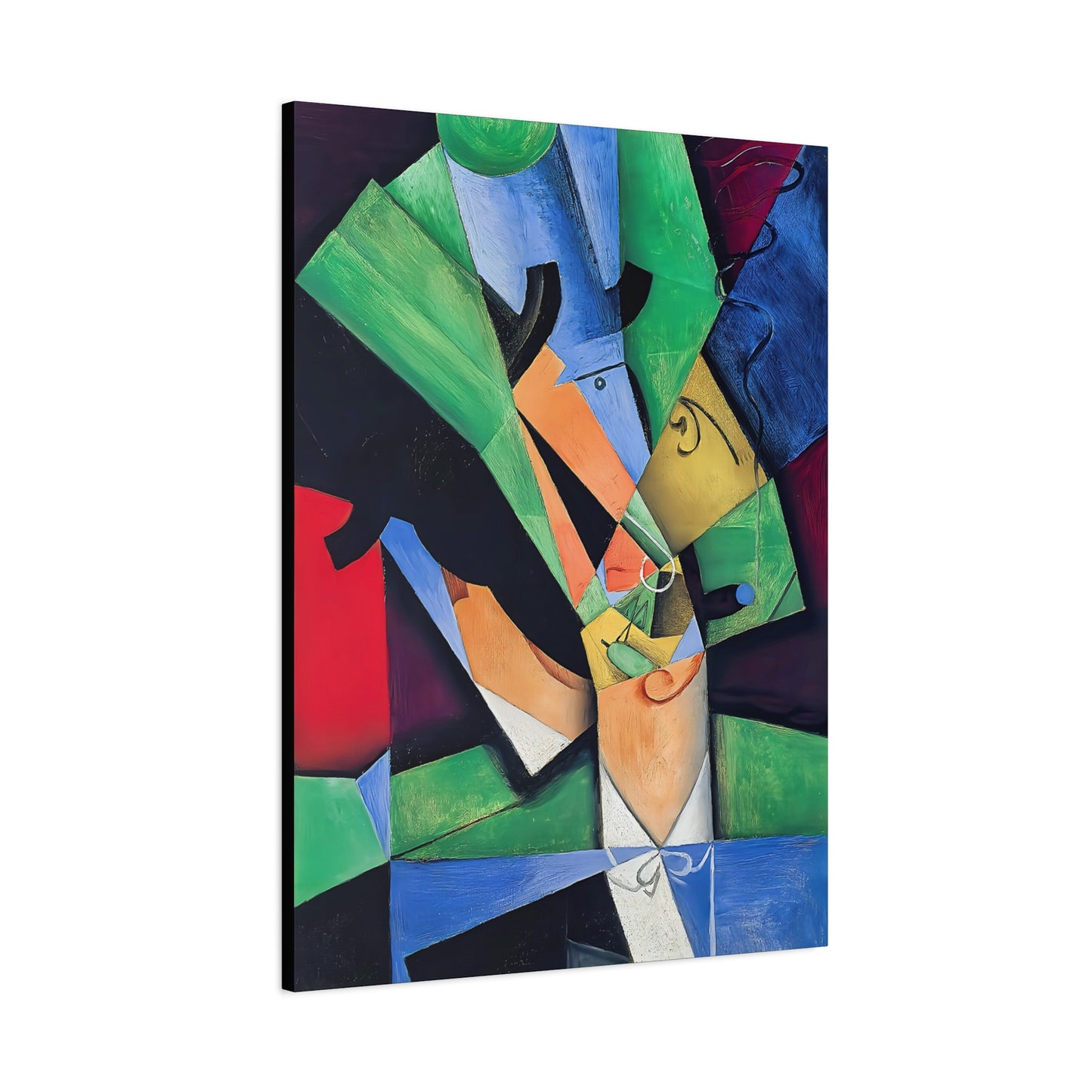 The Smoker (1913) by Juan Gris / Reproduction Fine Art sur Toile / Flanc Large Epaisseur 3.2 cm - 1.25 inch