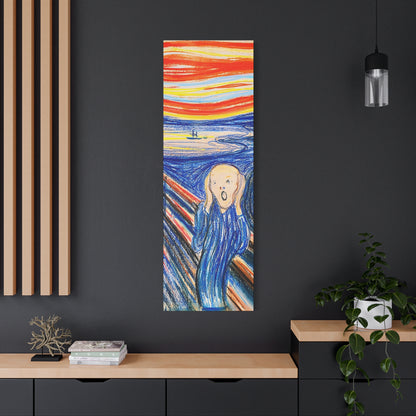 The Scream (1895) color version by Edvard Munch / Reproduction Fine Art sur Toile / Epaisseur 3,2cm - 1'25 po