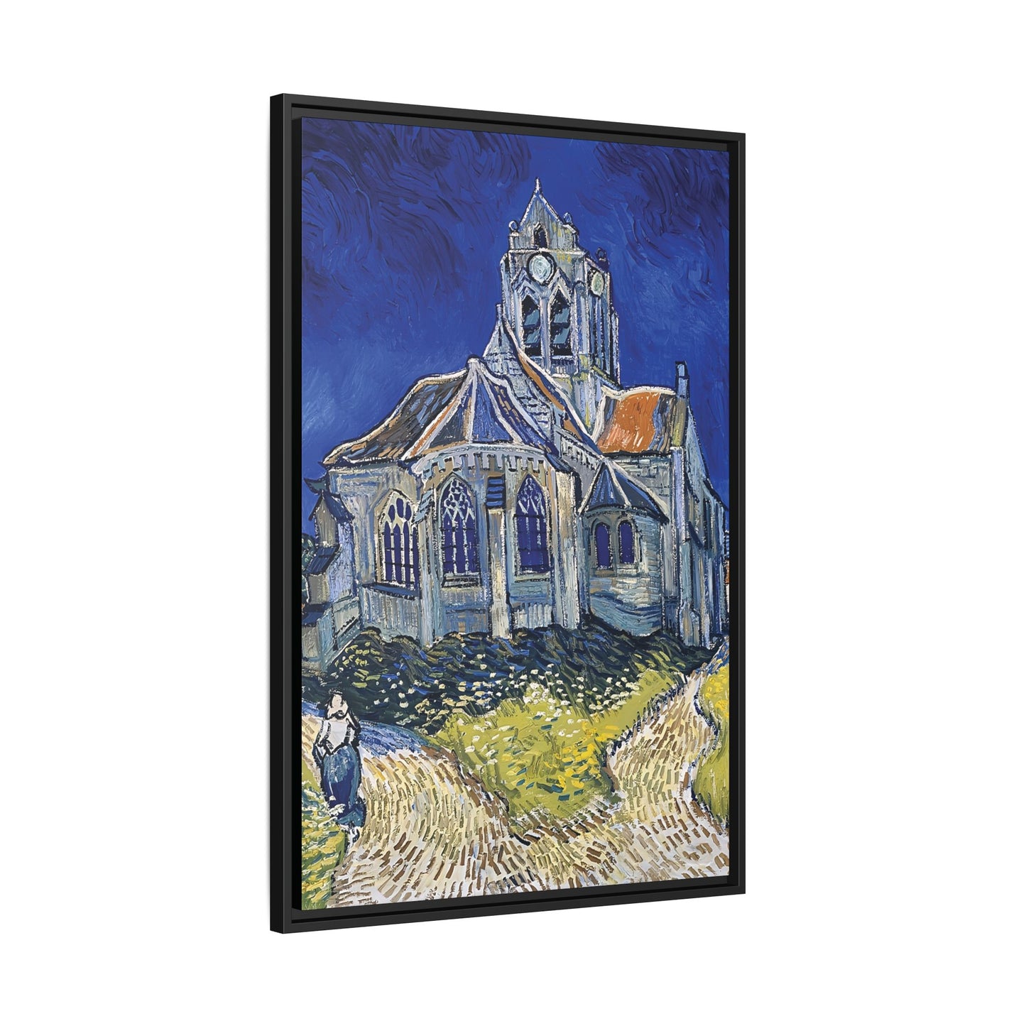 The Church in Auvers-sur-Oise, View from the Chevet (1890) by Vincent van Gogh / Toile encadrée sur caisse américaine