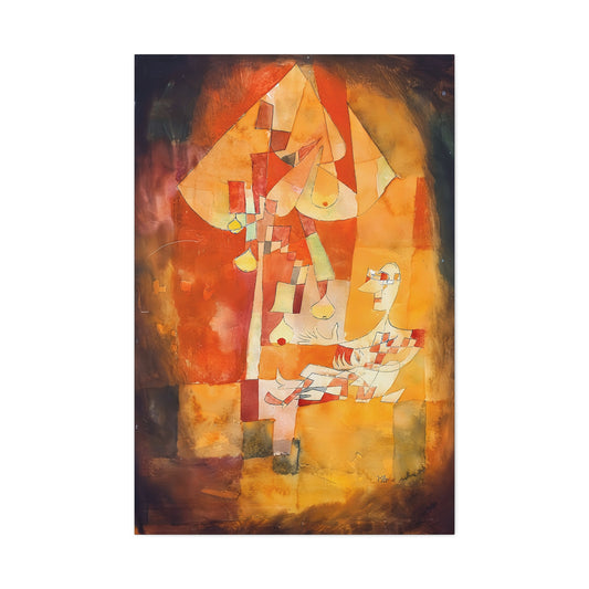 The Man Under the Pear Tree (1921) by Paul Klee  / Reproduction Fine Art sur Toile / Epaisseur 3.2 cm - 1.25 inch