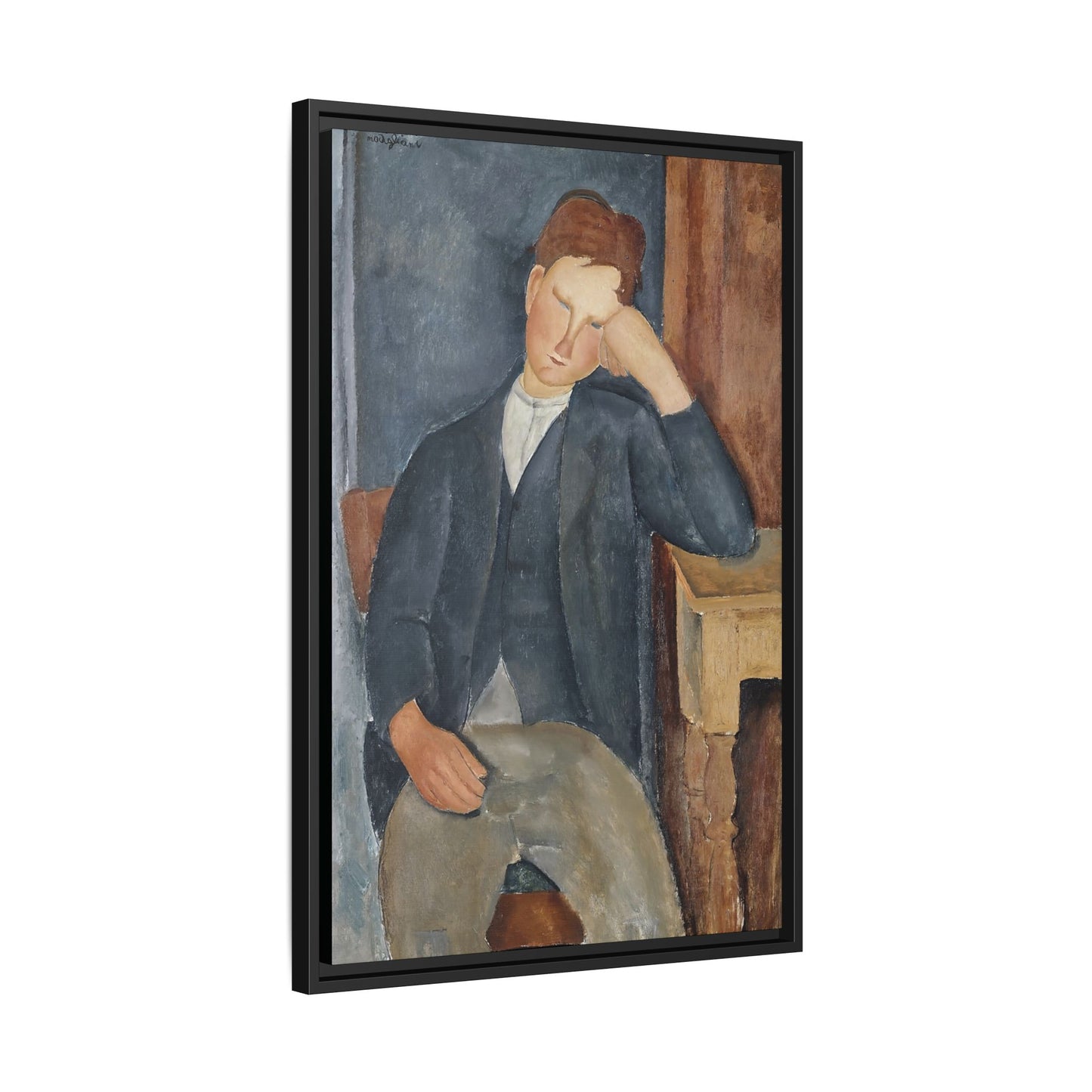 The Young Apprentice (1918 - 1919) by Amedeo Modigliani / Toile encadrée sur caisse américaine