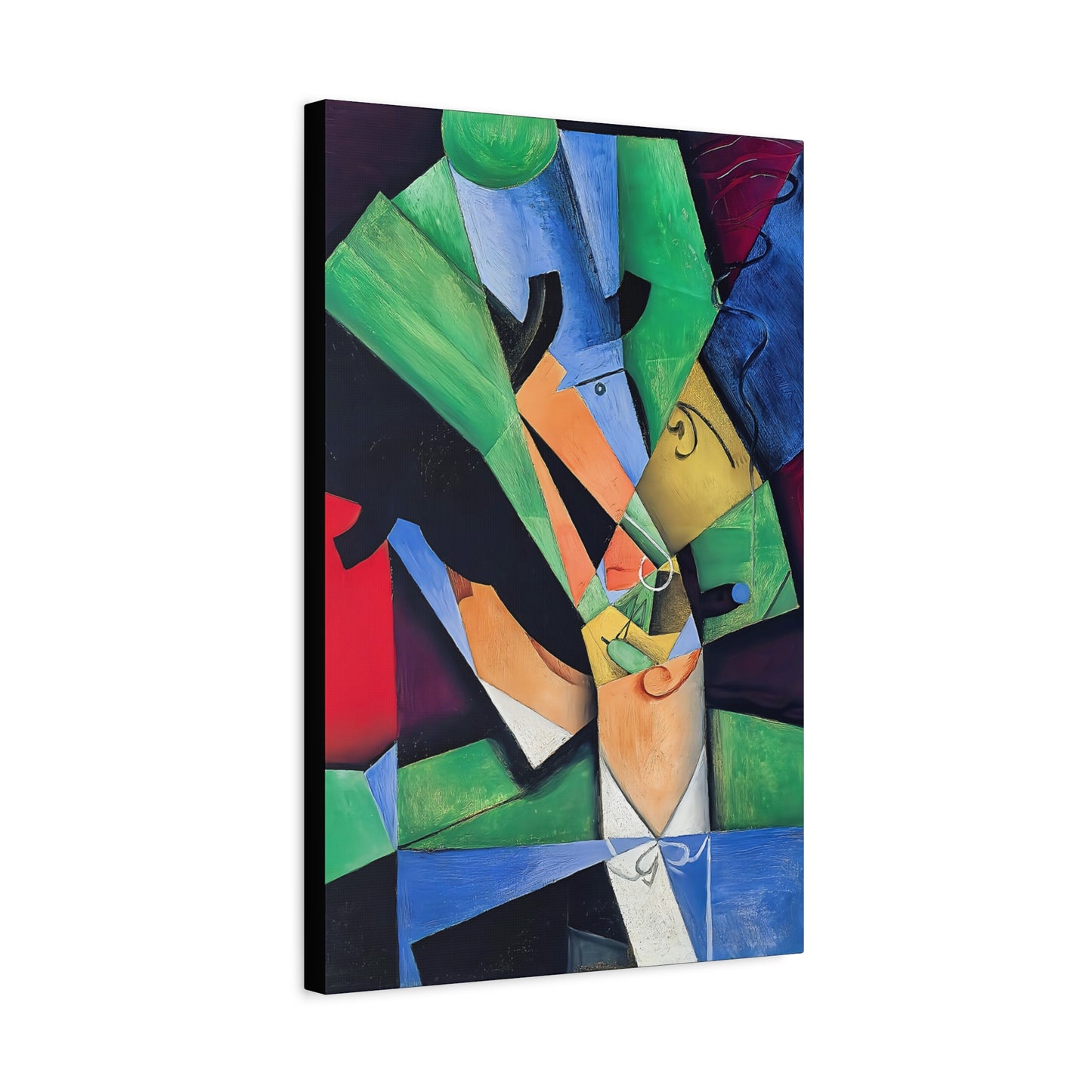 The Smoker (1913) by Juan Gris / Reproduction Fine Art sur Toile / Flanc Large Epaisseur 3.2 cm - 1.25 inch