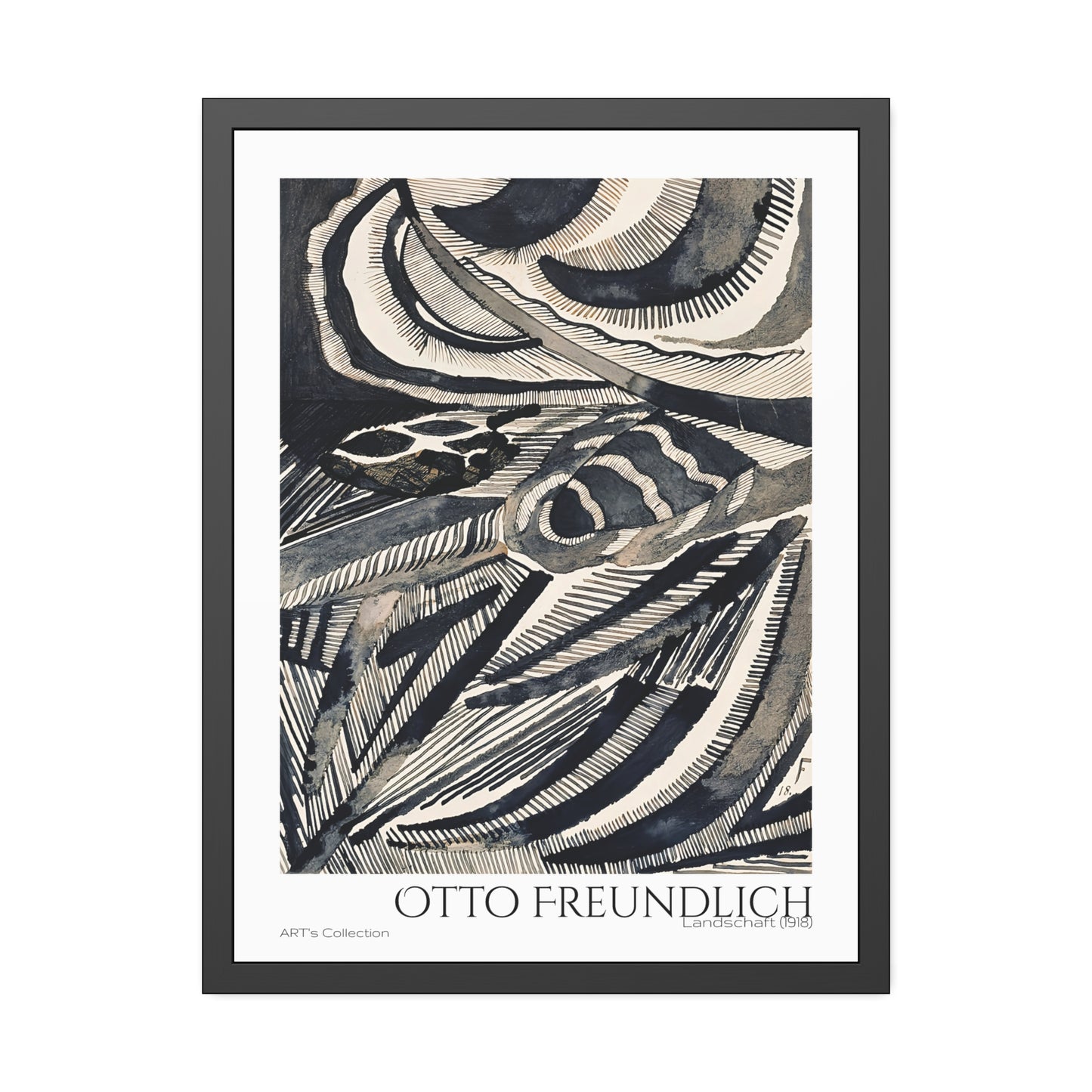 Landschaft (1918) by Otto Freundlich  / Affiche Encadrée série ART's Collection