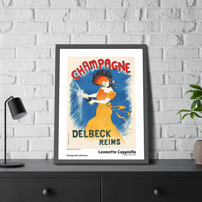 Champagne Delbeck (1902) by Leonetto Cappiello / Affiche Encadrée Série Vintage Ads Collection