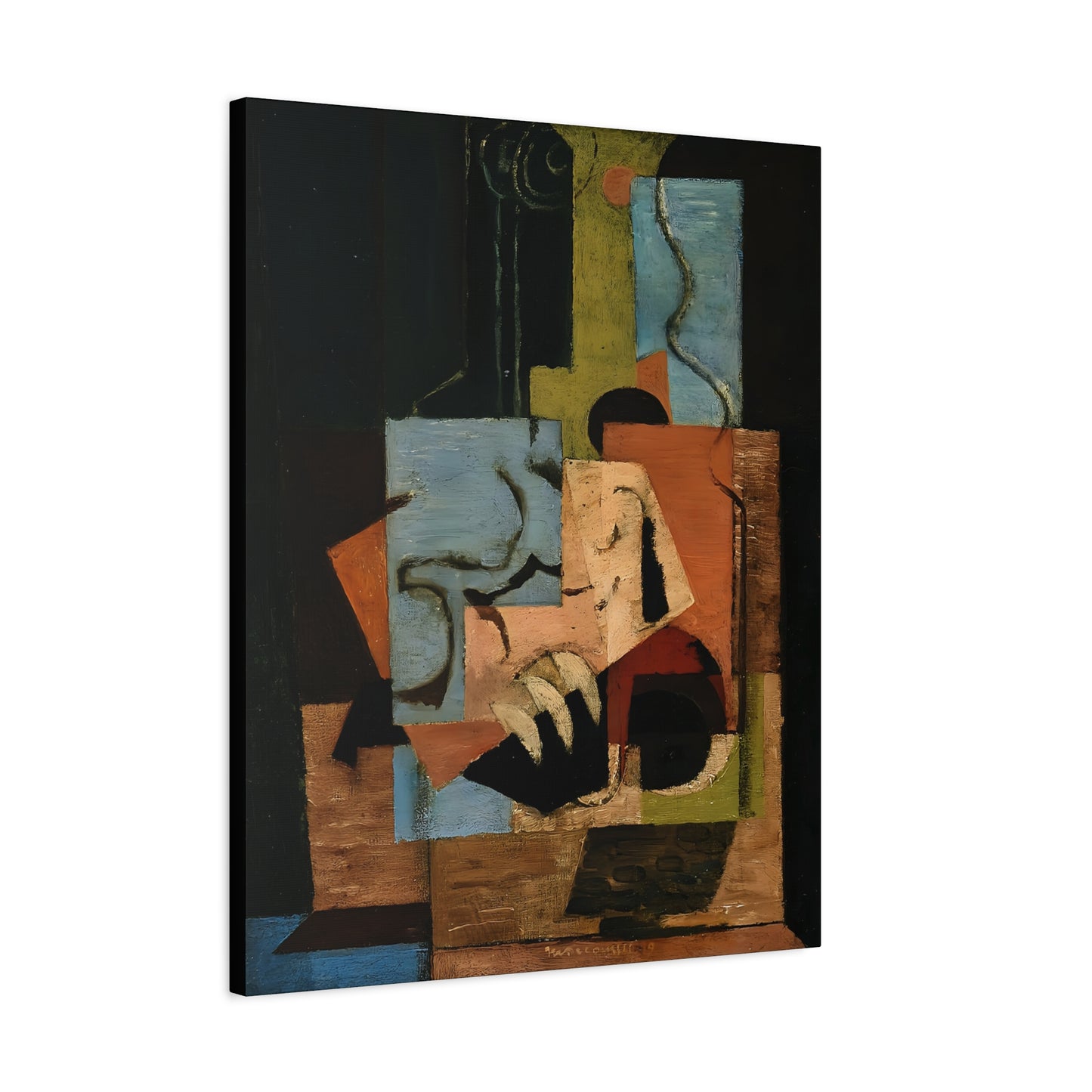 Composition (1919) by Louis Marcoussis  / Reproduction Fine Art sur Toile /  Epaisseur 3.2 cm - 1.25 inch
