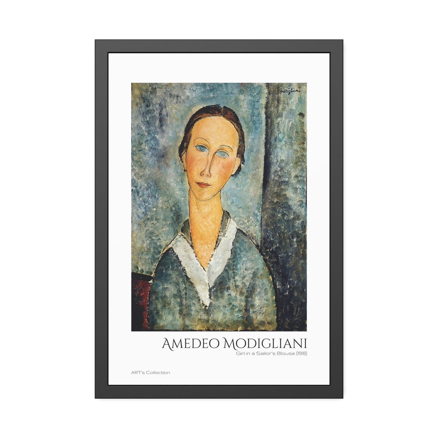 Girl in a Sailor's Blouse (1918) by Amedeo Modigliani  / Affiche Encadrée série ART's Collection