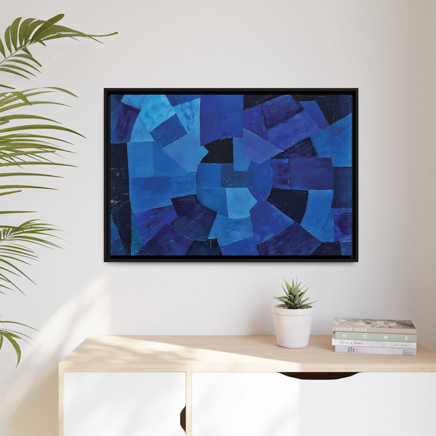 Komposition in Blau (1931) by Otto Freundlich / Toile encadrée sur caisse américaine