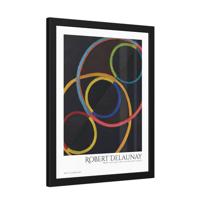 Relief noir avec des cercles de couleur by Robert Delaunay / Affiche Encadrée série ART's Collection