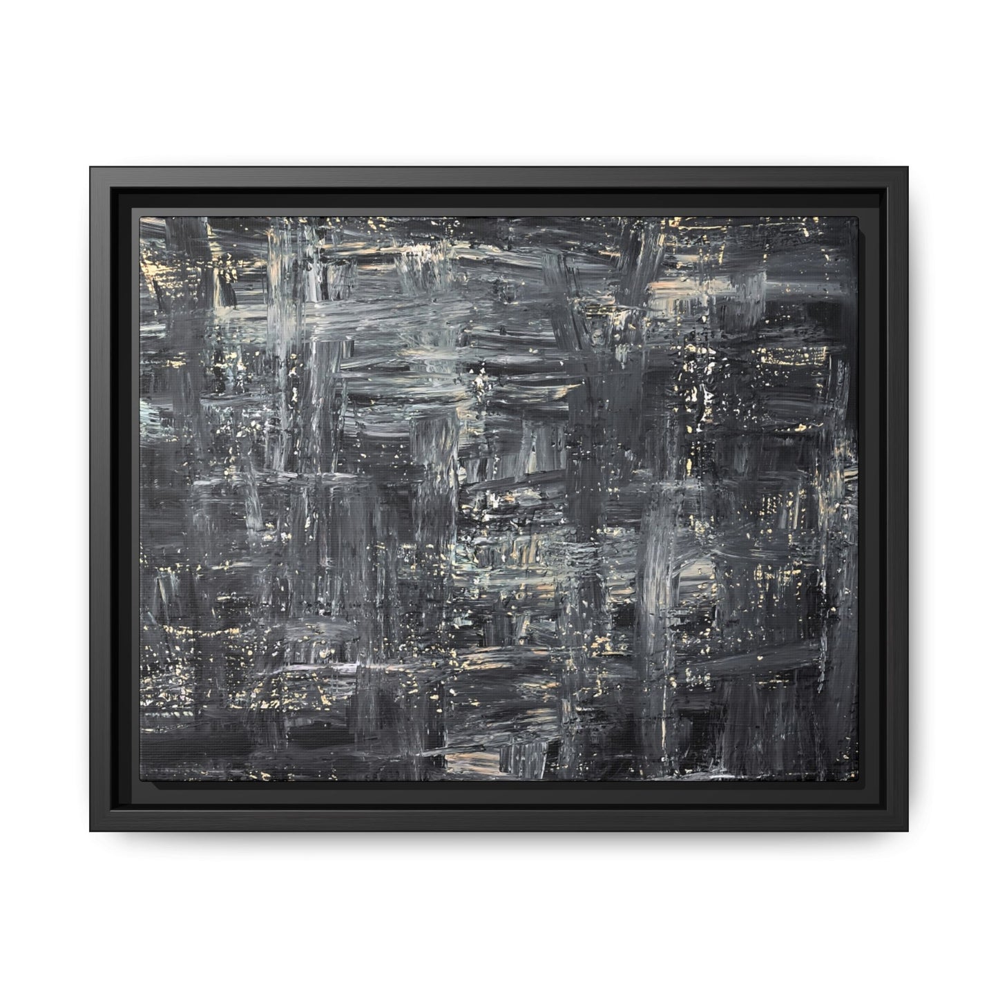 Tableau Intemporel Ardoise Doré "Série Sign Collections" / Toile encadrée sur caisse américaine