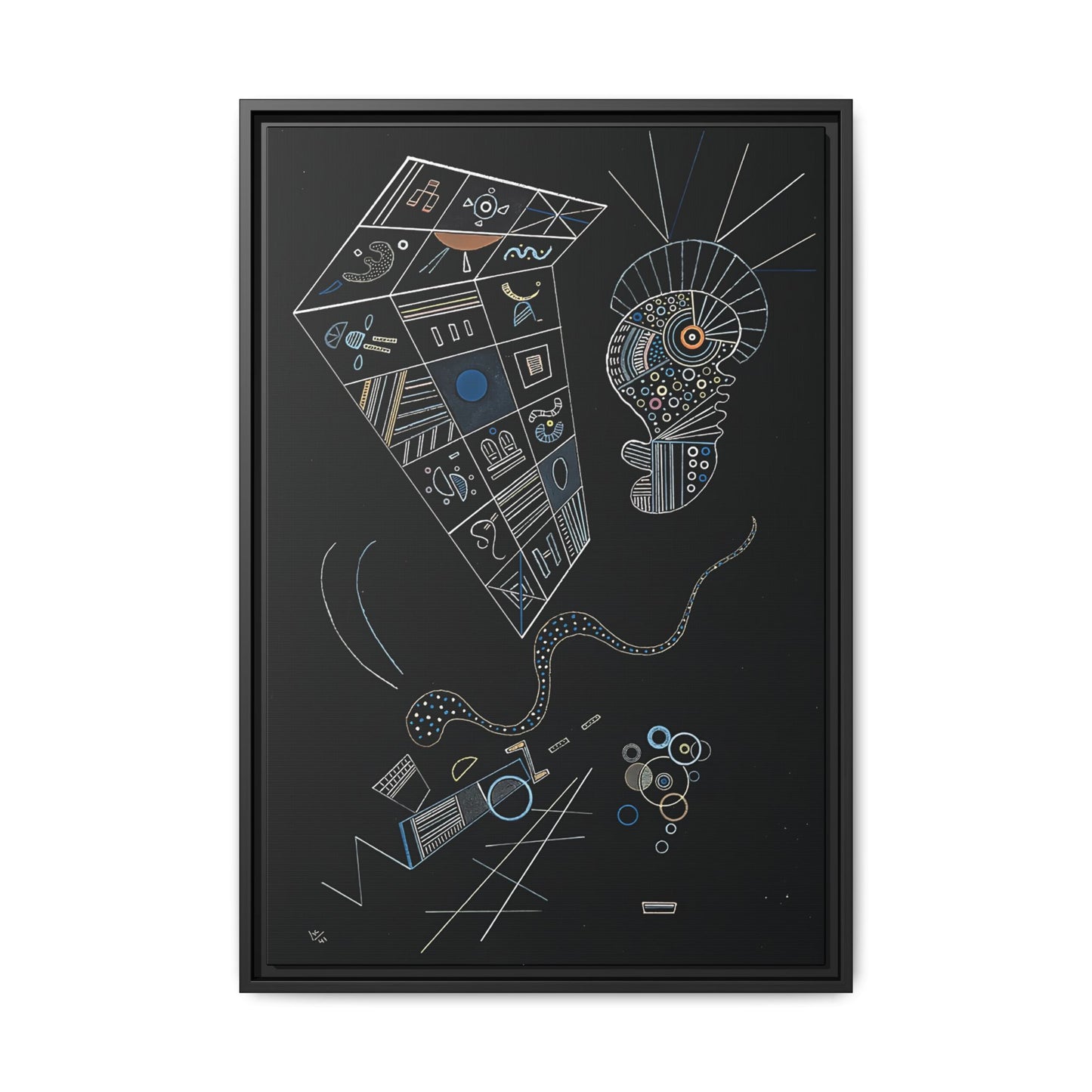 Ohne titel (1941) by Wassily Kandinsky / Toile encadrée sur caisse américaine