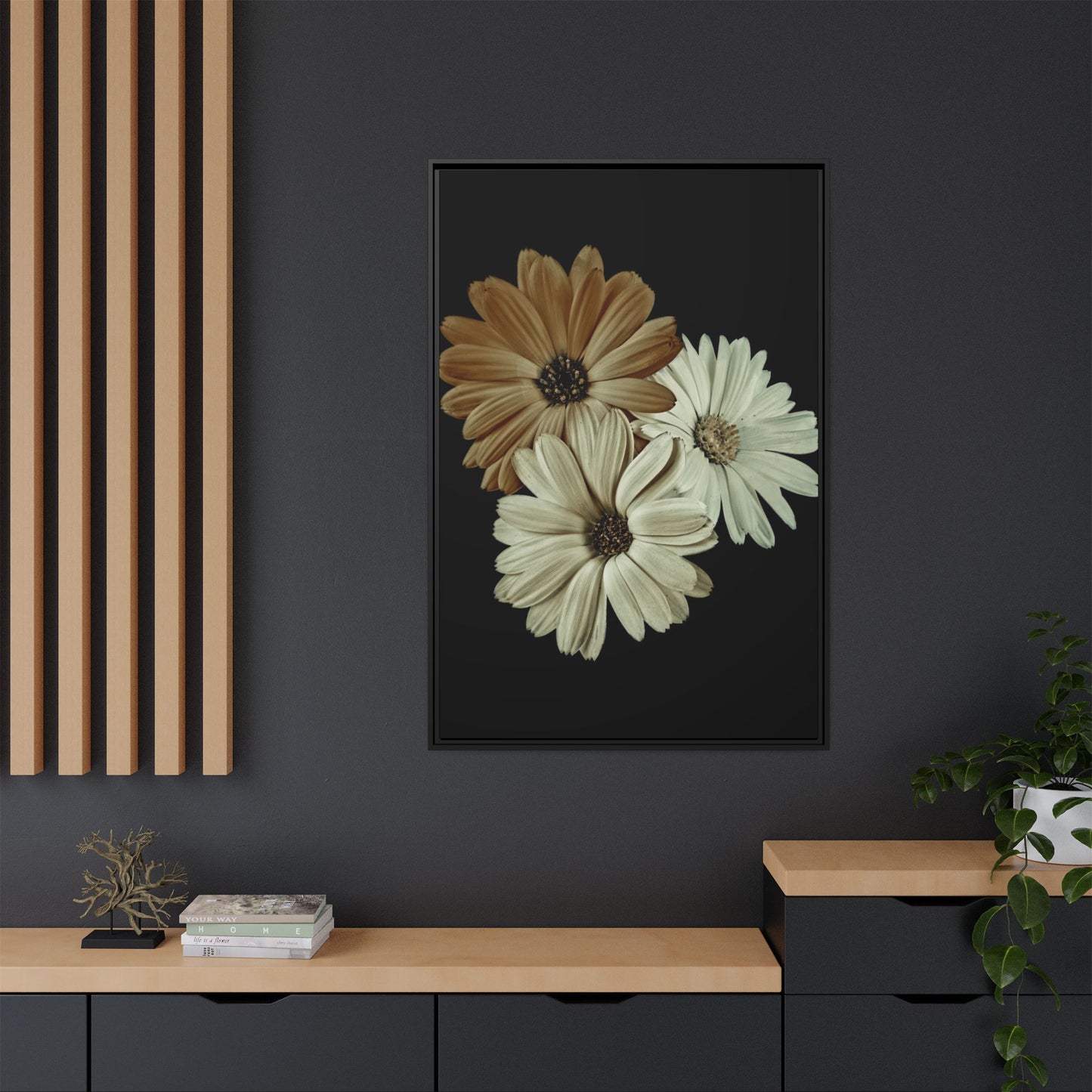 Collection Signature "FLORAL Numéro 3" sur Toile encadrée avec caisse américaine