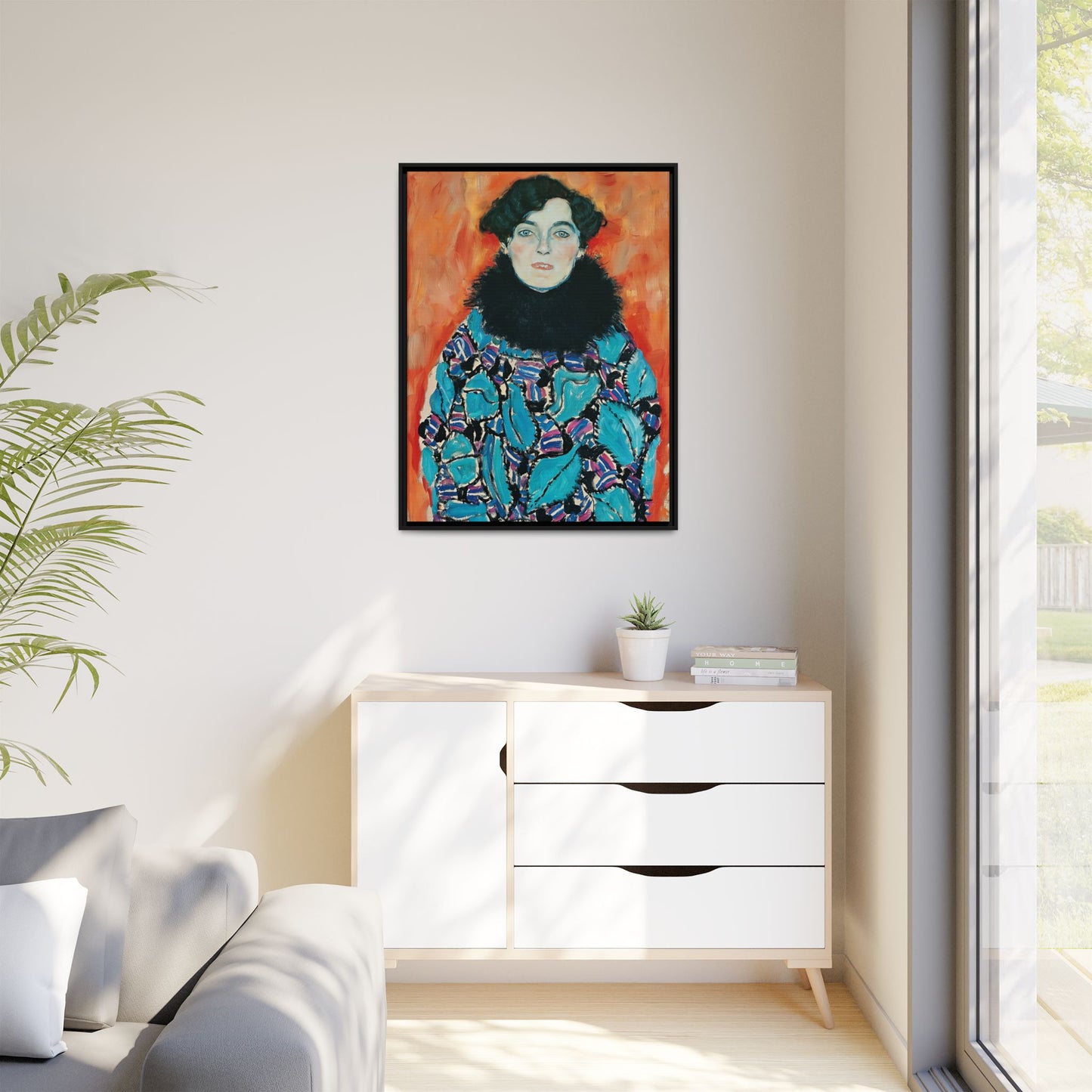 Johanna Staude (1917) by Gustav Klimt  / Toile encadrée sur caisse américaine