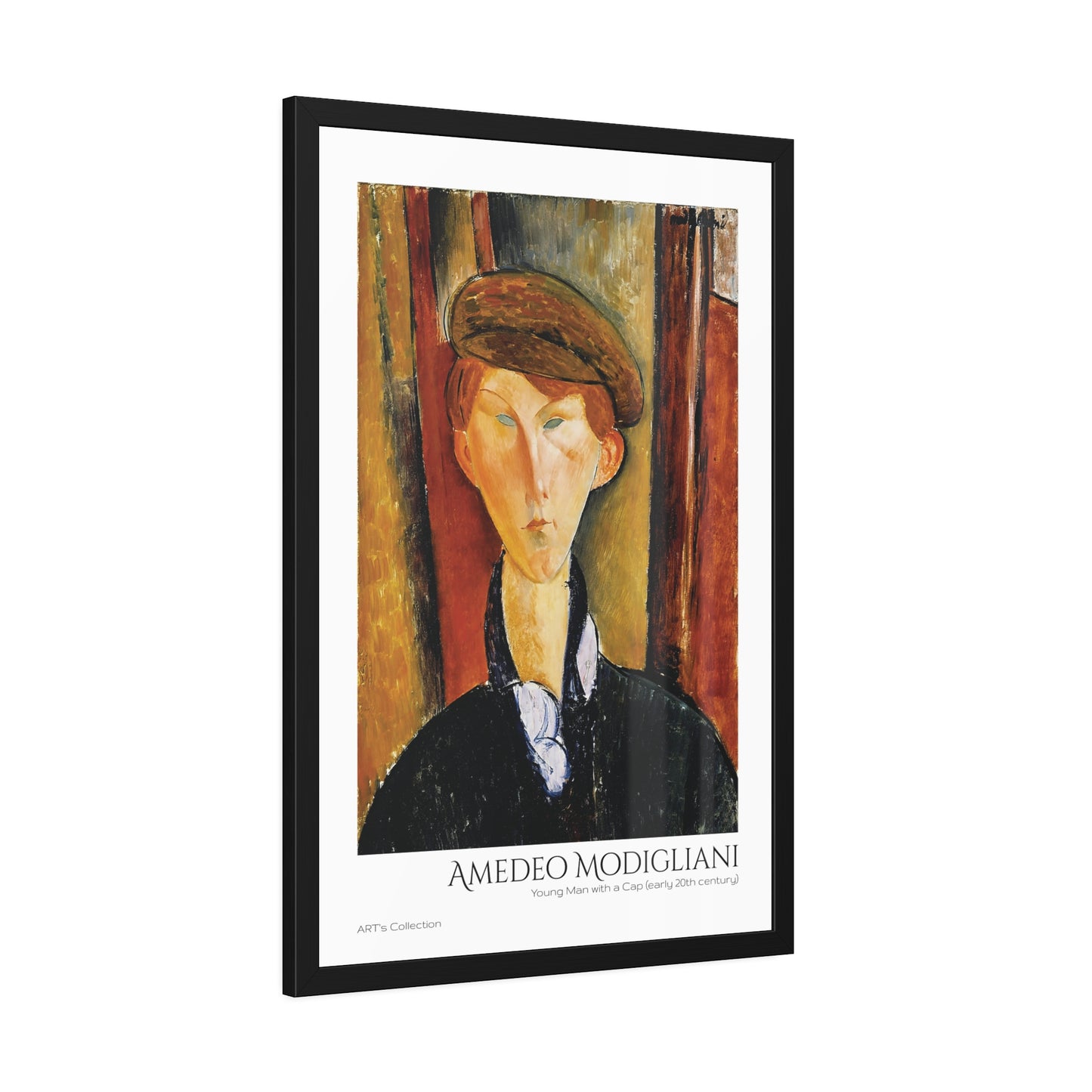 Young Man with a Cap (early 20th century) by Amedeo Modigliani  / Affiche Encadrée série ART's Collection