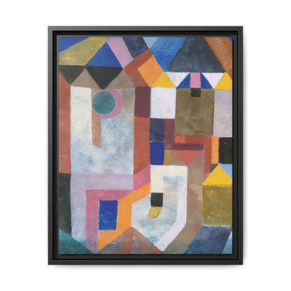 Colorful Architecture (1917) by Paul Klee / Toile encadrée sur caisse américaine