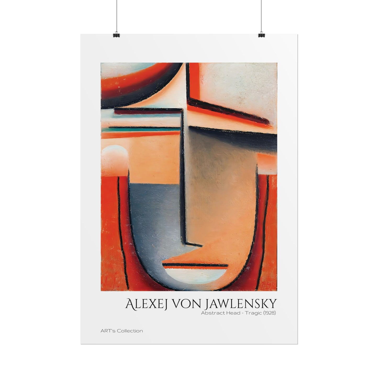 Abstract Head - Tragic (1928) by Alexej von Jawlensky  / Affiche imprimée - Série ART's Collection