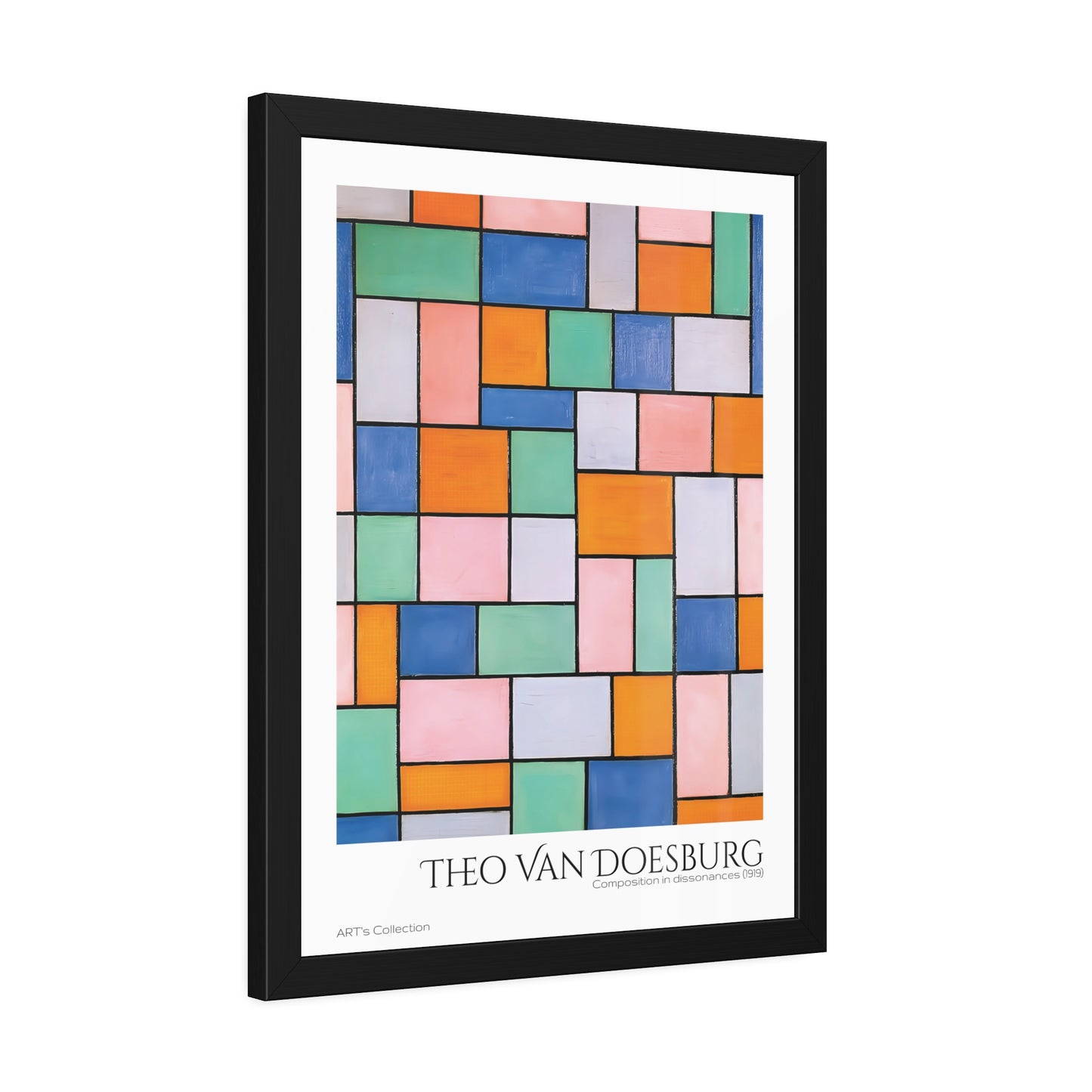 Composition in dissonances (1919) by Theo Van Doesburg / Affiche Encadrée série ART's Collection