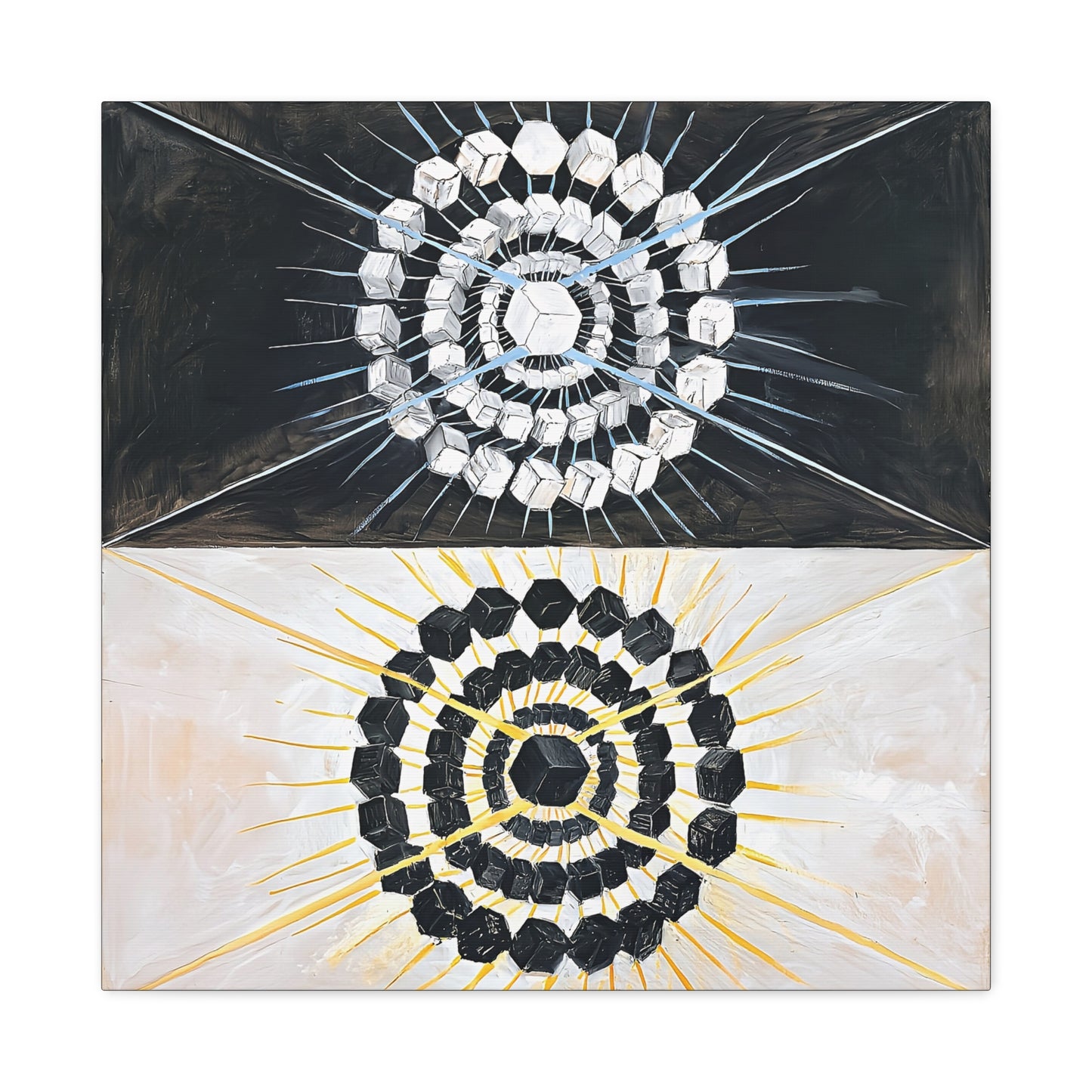 Group IX,SUW No. 8, The Swan, No. 8 (1915)  by  Hilma af Klint / Reproduction Fine Art sur Toile / Flanc Large Epaisseur 3.2 cm - 1.25 inch